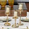 Luxury European Style Candlestick Transparent Romantic Candle Cup Dining Table