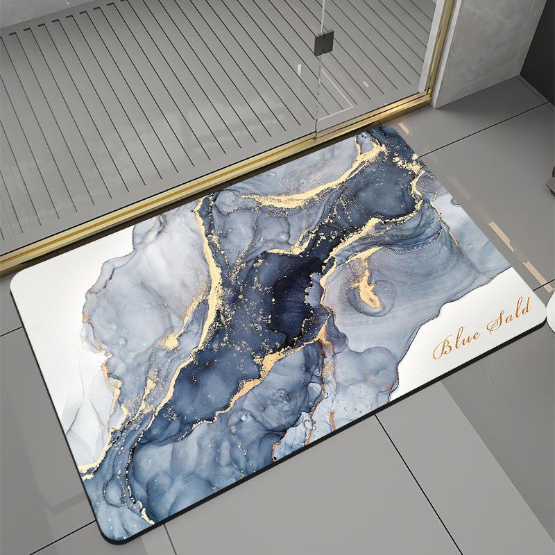 Bathroom Mats Front Door Mats Kitchen Mats Diatomite Mud Non-Slip Shower Rugs Quick Dry Machine Washable