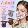 10PCS Adult Three-Layer Disposable Dust-Proof Protective Leopard Print Mask