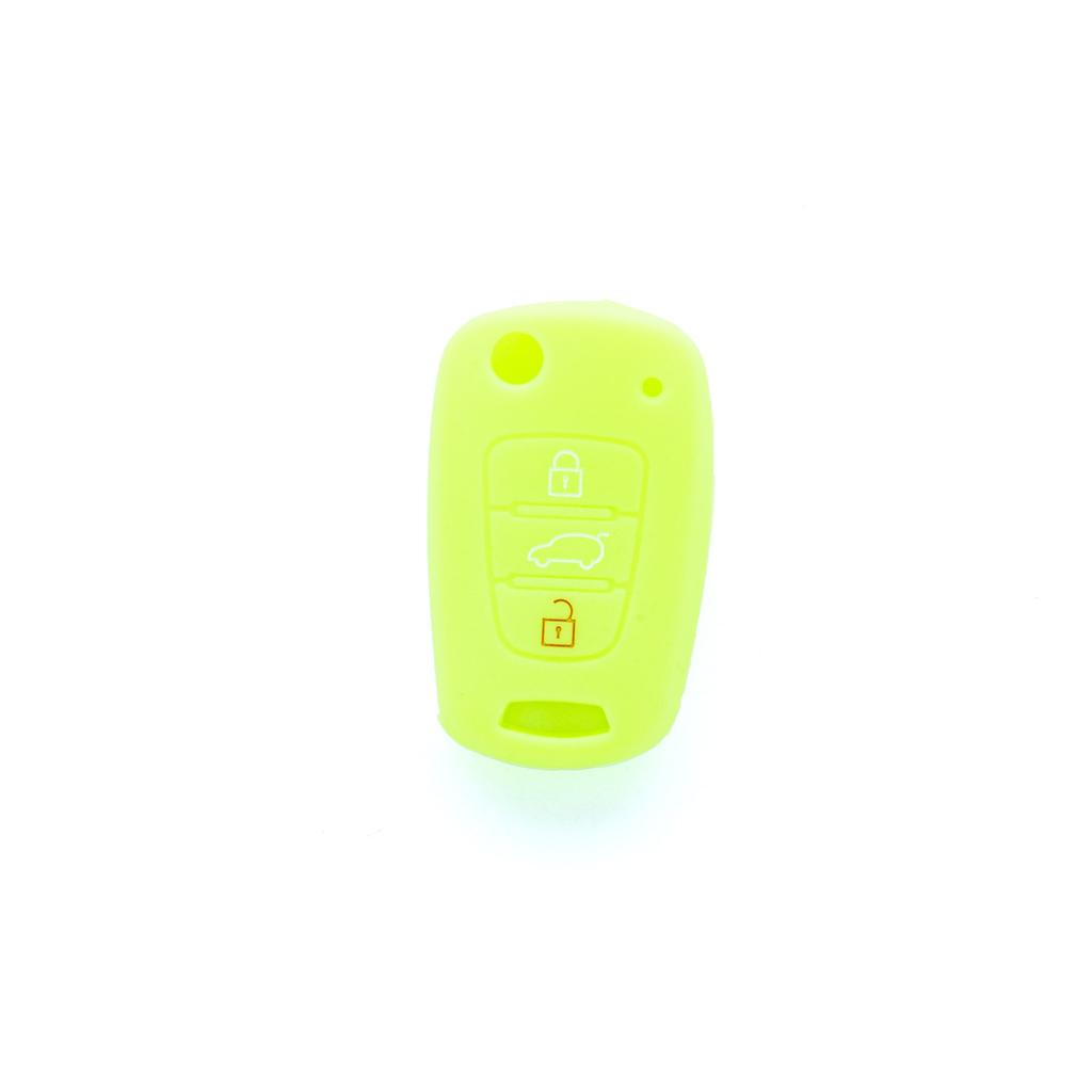 Neon Green Silicone Key Case for Hyundai Kia