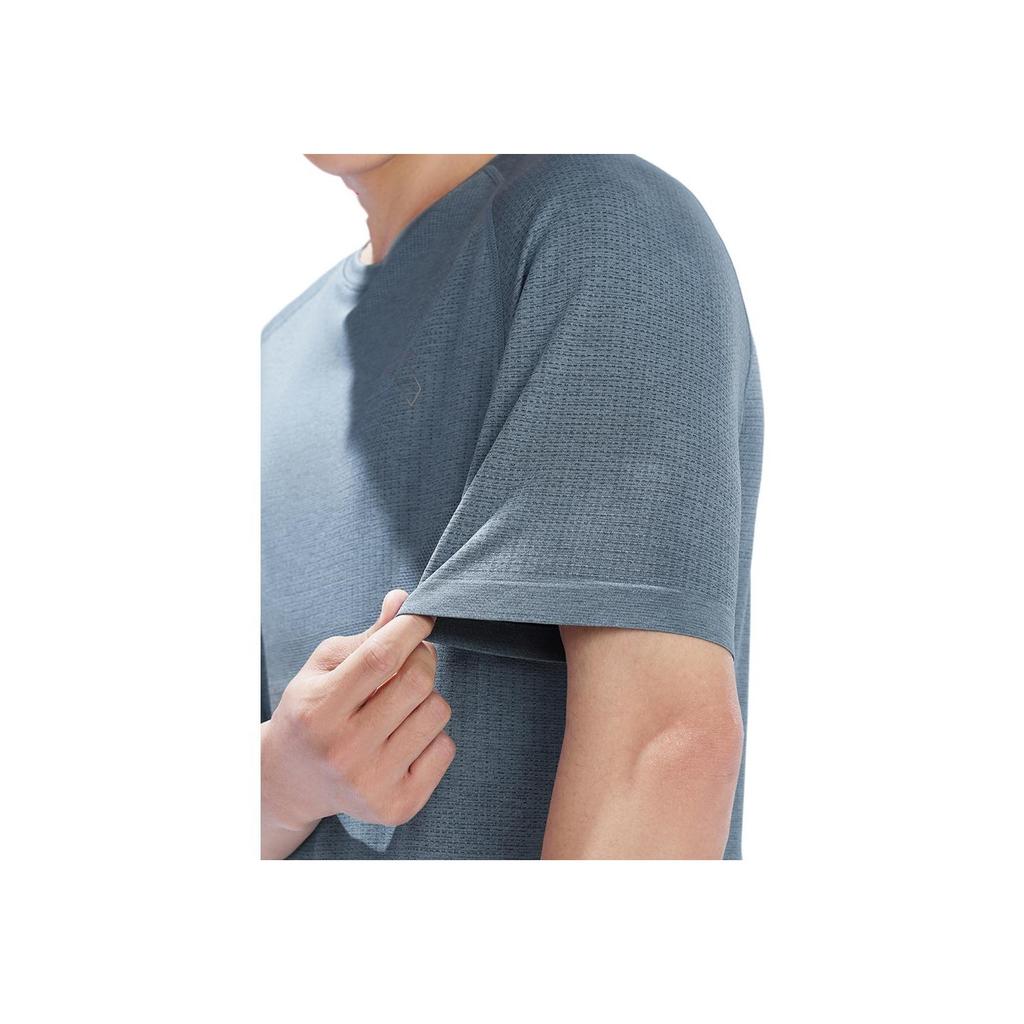 Anta Футболка Running Series с круглым вырезом и коротким рукавом, однотонная, мужская, черная 152325114-4