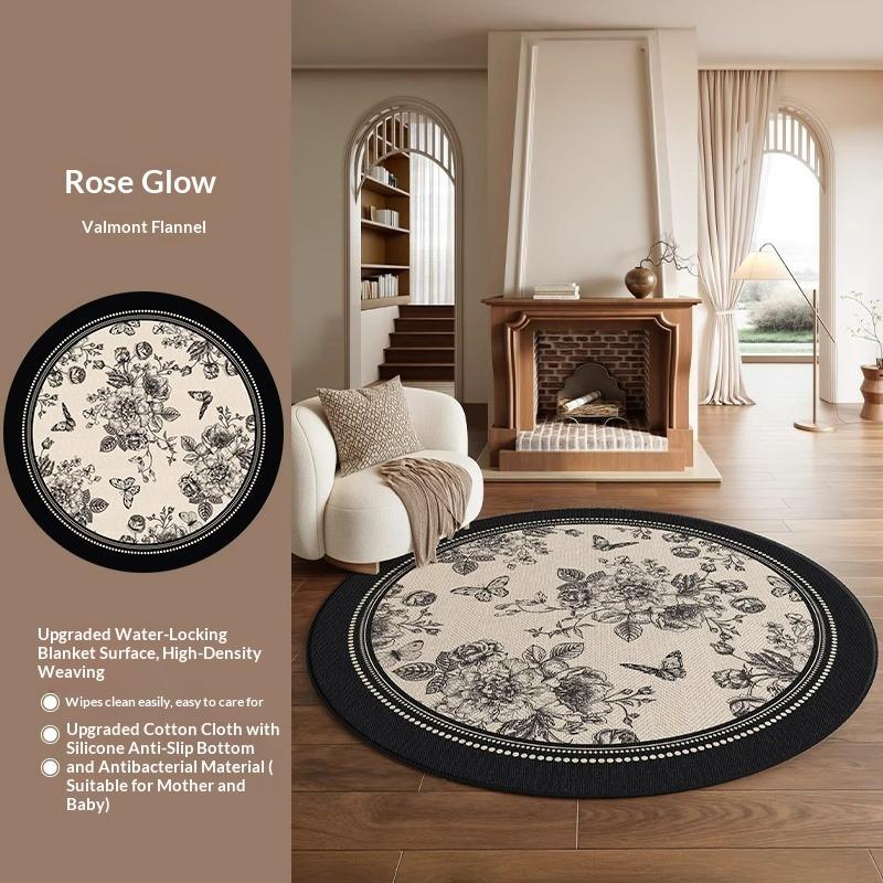 Круглый ковер Гостиная Высококлассный Французский Антикварный Стиль Спальня Прикроватный Плед Гардеробная Раздевалка Коврик для пола