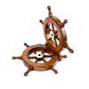 Hand Crafted Premium Nautical Wooden Ship Wheel | Exclusive Pirate's Wall Decor | Ocean & Beach Maritime Nursery Decorative