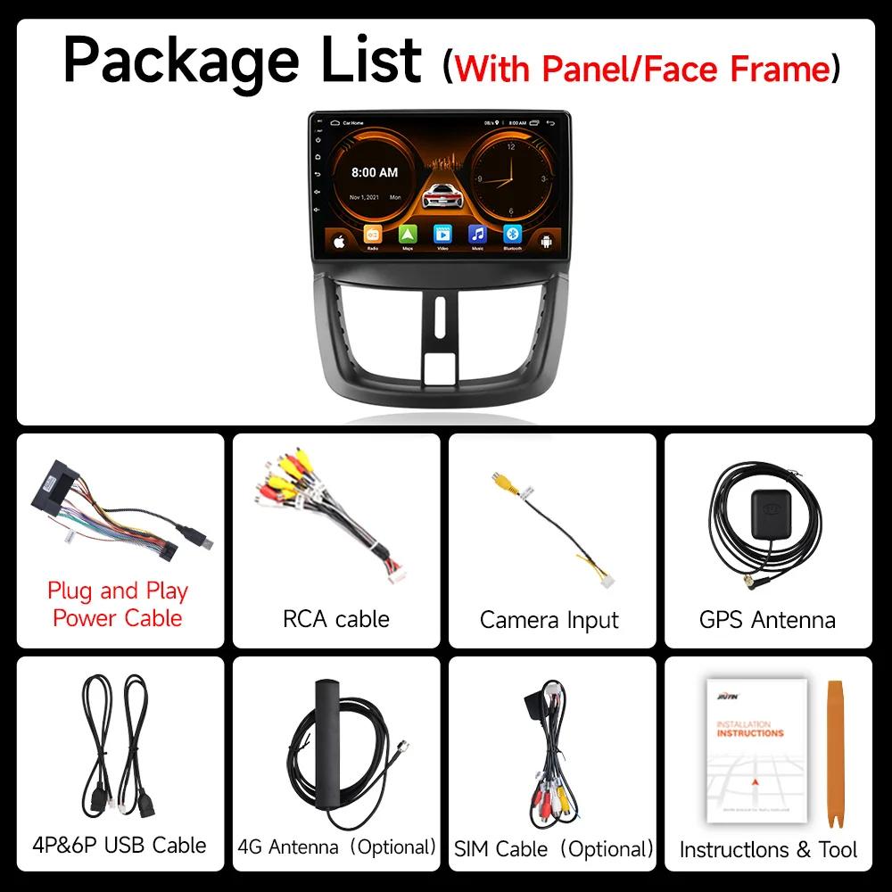 JIUYIN Автомагнитола для Peugeot 207 207CC 2006 - 2015 беспроводной CarPlay Android Auto автомобильные интеллектуальные системы Нет 2 din 2din DVD