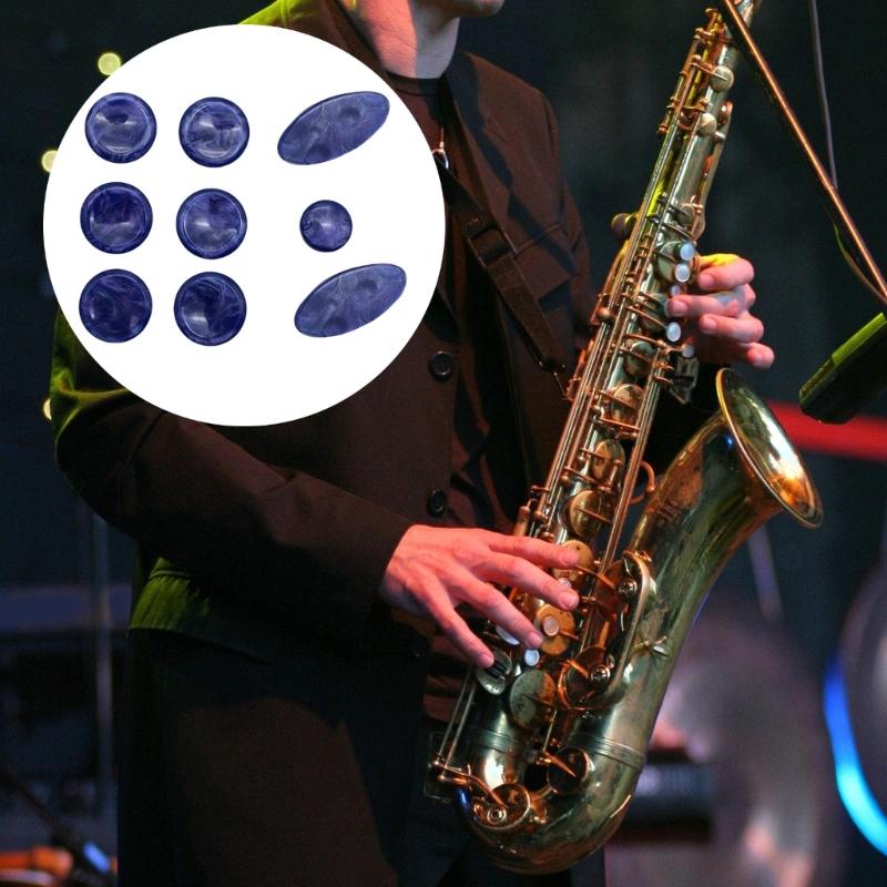 Saxophone Key Buttons Inlays Set Smooth Surfaces Wear Resistant Inlays Accessory for Saxophone Players