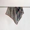 Double-sided heterochrome cotton and linen square scarf 71 new high-end versatile scarf old money style shawl cashew flower herringbone pattern