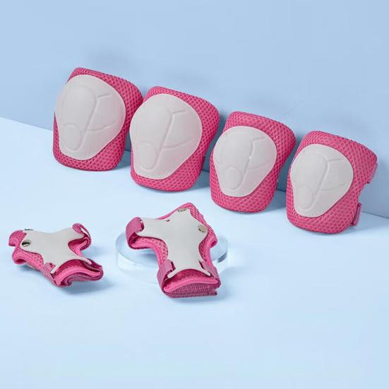 7 шт./компл. детский комплект защитного снаряжения для велоспорта, роликовых коньков, скейтборда, катания на велосипеде, самокате, регулируемый шлем, наколенник, налокотник, защита запястья