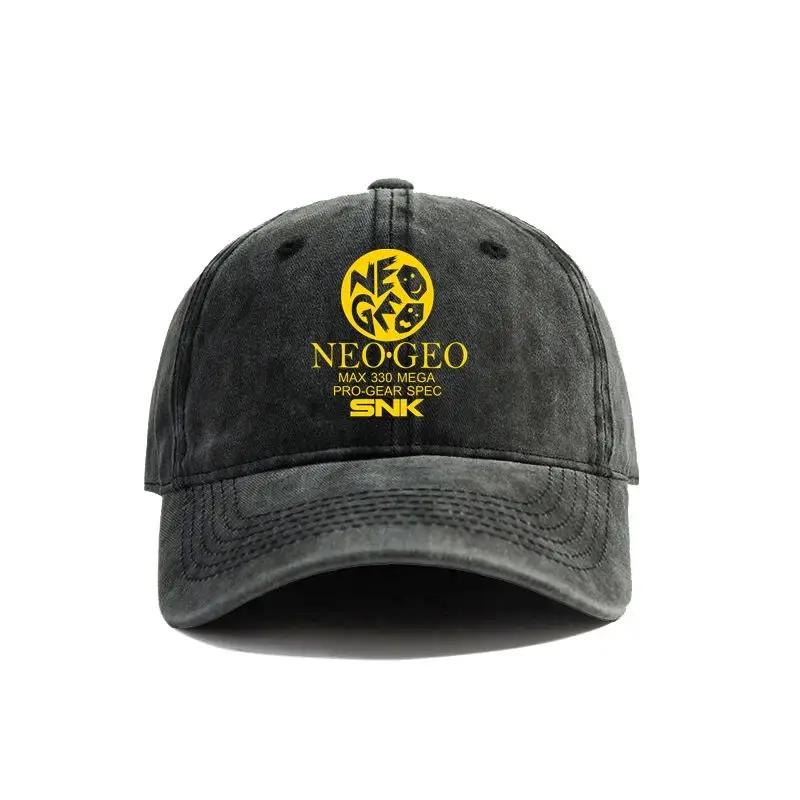 2025 Кепка Бейсболка Neo Geo Pro Gear Spec Логотип Потертые Шляпы Кепка Мужская Ретро Уличная Летняя Регулируемая Кепка Папы Повседневная Универсальная