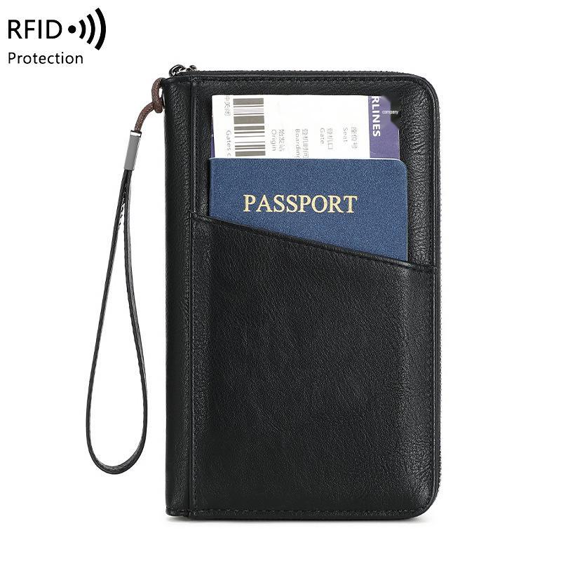Многофункциональный кошелек-портмоне для паспорта и документов с RFID-защитой, антимагнитный, на молнии