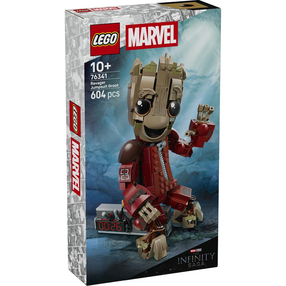 LEGO Marvel Космические Пираты Разбойники Комбинезон Грут Игрушка - Подарок на День Рождения - Строительные Блоки - Мальчики и Девочки - Возраст 10, 11, 12 - Ученики Начальной Школы