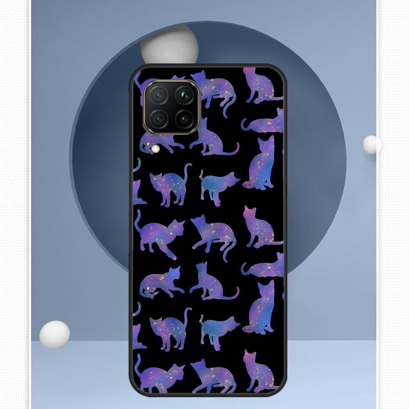 Space Happy Cats For Huawei Nova Y91 Y60 Y70 Y72 Y90 Y61 12s 12i 11i 8i 10 9 SE P20 P40 Lite P30 P60 Pro Case