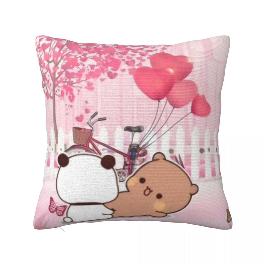 Bubu & Dudu Heart Love Pillow Cover Soft Pillow Case Cushion Cover Cute Funny Graphic Pillowcases For Sofa Bedroom Home Decor