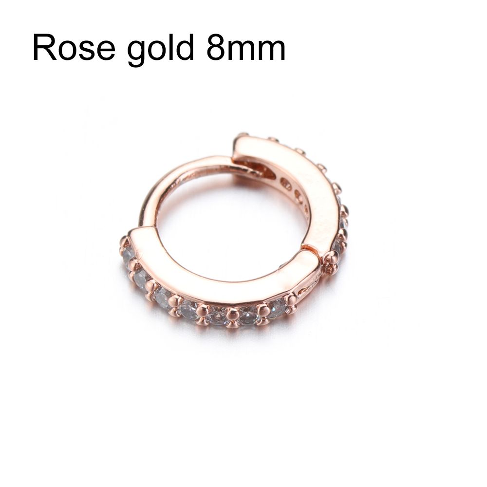 Conch Snug Helix Cartilage Tragus CZ Ear Piercing Body Jewelry Huggie Hoop Earring Nose Ring