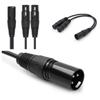 1Pcs Dual XLR Female To Male Mic Combiner Y Cord Microphone Splitter Cable NEW
