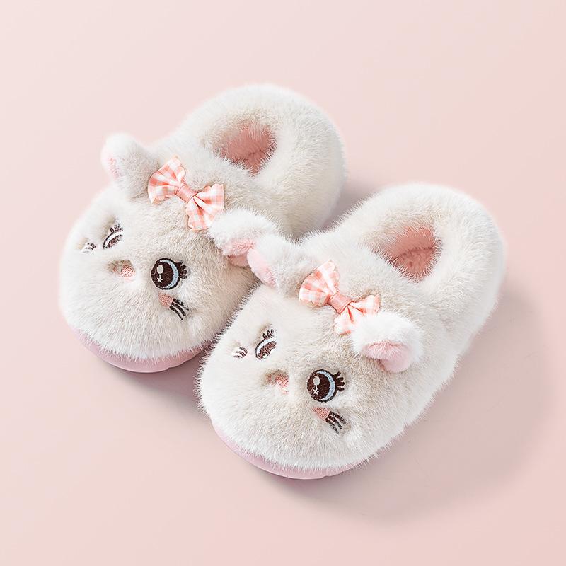 Новые хлопковые туфли зимние домашние мягкие нескользящие детские туфли из хлопка для мальчиков и девочек теплые плюшевые туфли