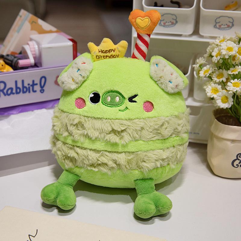 Мультяшный 3-цветный торт-свинка, плюшевые игрушки, мягкие, милые, украшение-закуска в виде мороженого, подарок на день рождения для детей