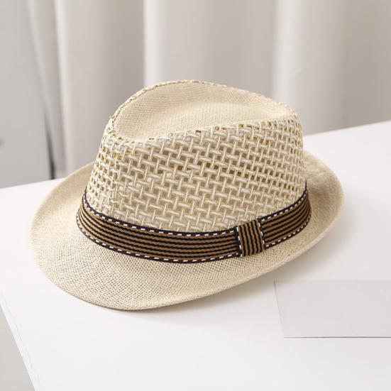 Summer Straw Sun Hat Breathable Woven Material UV Protection Hat with Wide Brim Versatile Summer Accessory
