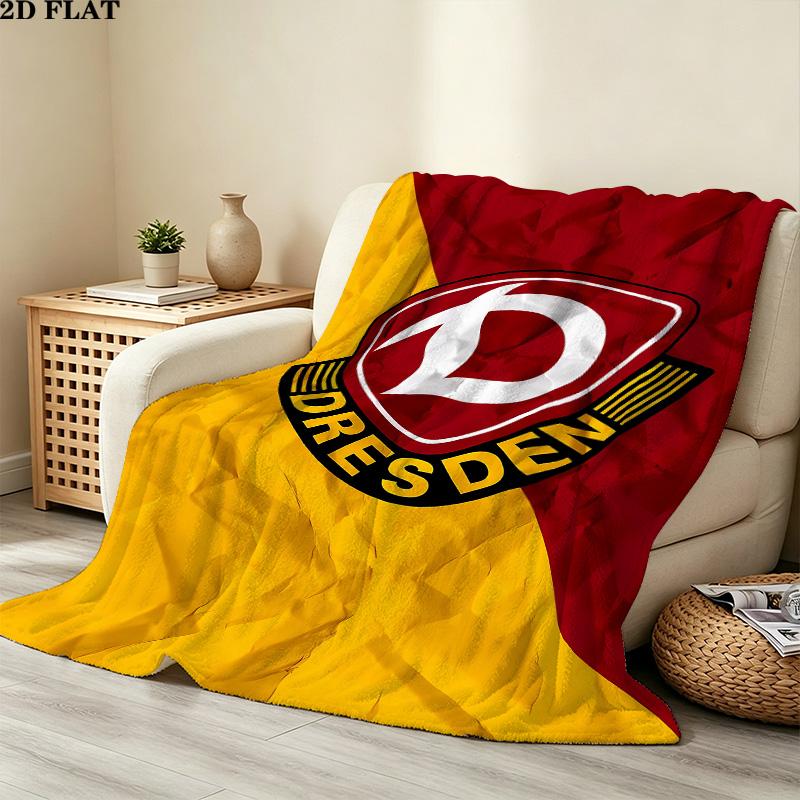 1PC Sg Dynamo Dresden Patterned Flannel Blanket Suitable For All Seasons For Home Decor Warmth And Comfort Gifts Holiday Present