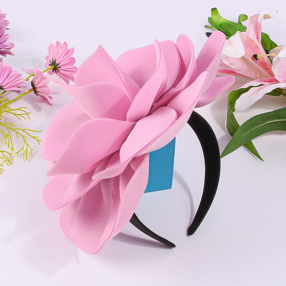 Exquisite Large Rose Flower Headband Elegant Oversized Flower Headpiece  Stage Performance