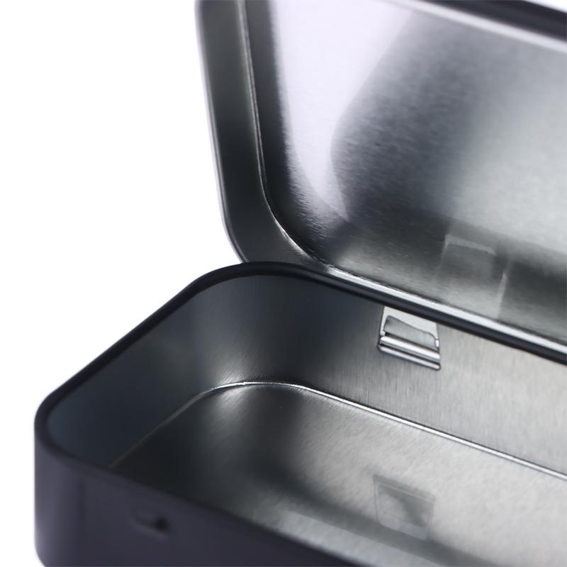 1Pc Survival Kit Small Empty Tinplate Silver Black Flip Storage Box Organizer For Money Coin Candy Key Cigarette Sealed Box