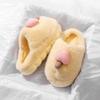 Женские нескользящие хлопковые тапочки с рисунком - Теплый велюр, толстая подошва, меховая комнатная обувь на осень/зиму 2025, для пар