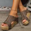 Fashion 2024 Women Wedges Sandals Summer New Fashion Platform Sandals Comfortable Breathable Shallow Sandals Hot Beach Shoes for Women