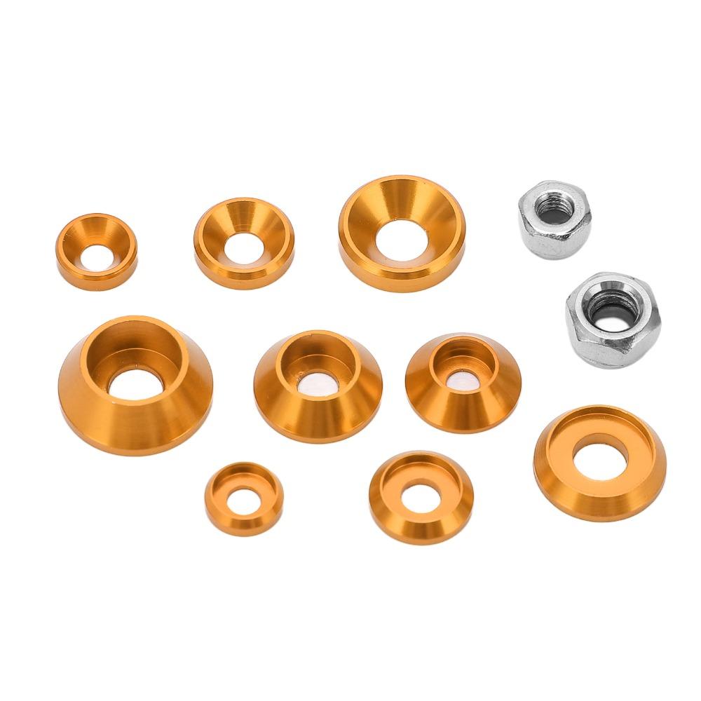 1/10 1/8 Scale RC Screw Washer Kit Aluminum Alloy Flat Washer Set Round Head Gasket For RC Cars
