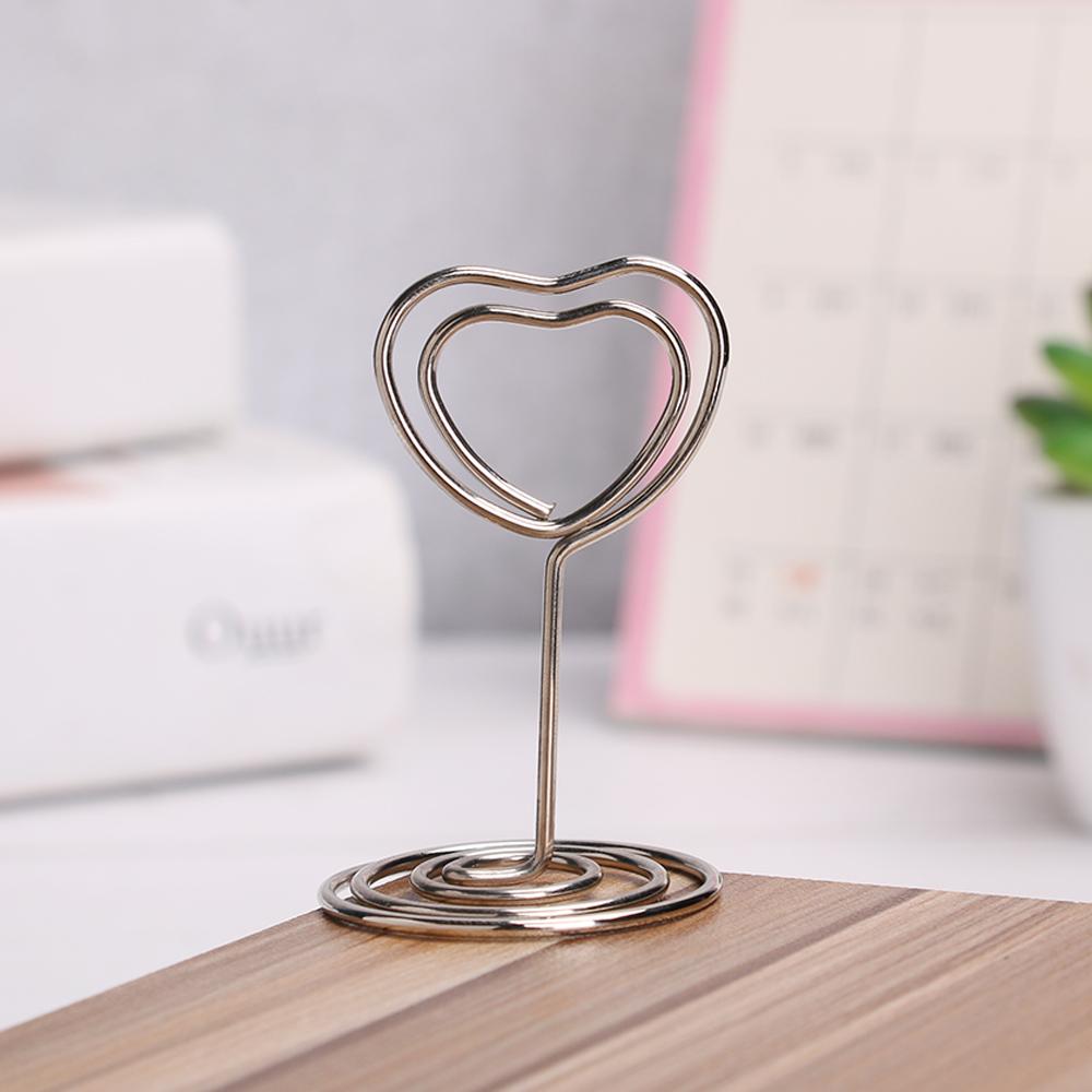 Rose Gold Paper Clamp Desktop Decoration Clamps Stand Photos Clips Place Card Table Numbers Holder