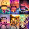 Diy Diamond Painting Glass Bottle Landscape Round Diamond Full Drills Cross Stitch Kits Mosaic Embroidery