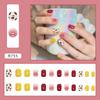Love Sweet Girl Temperament Nail Art ins Minimalist Style White Fake Nails No Carving and Grinding Finished Products Wear Nail