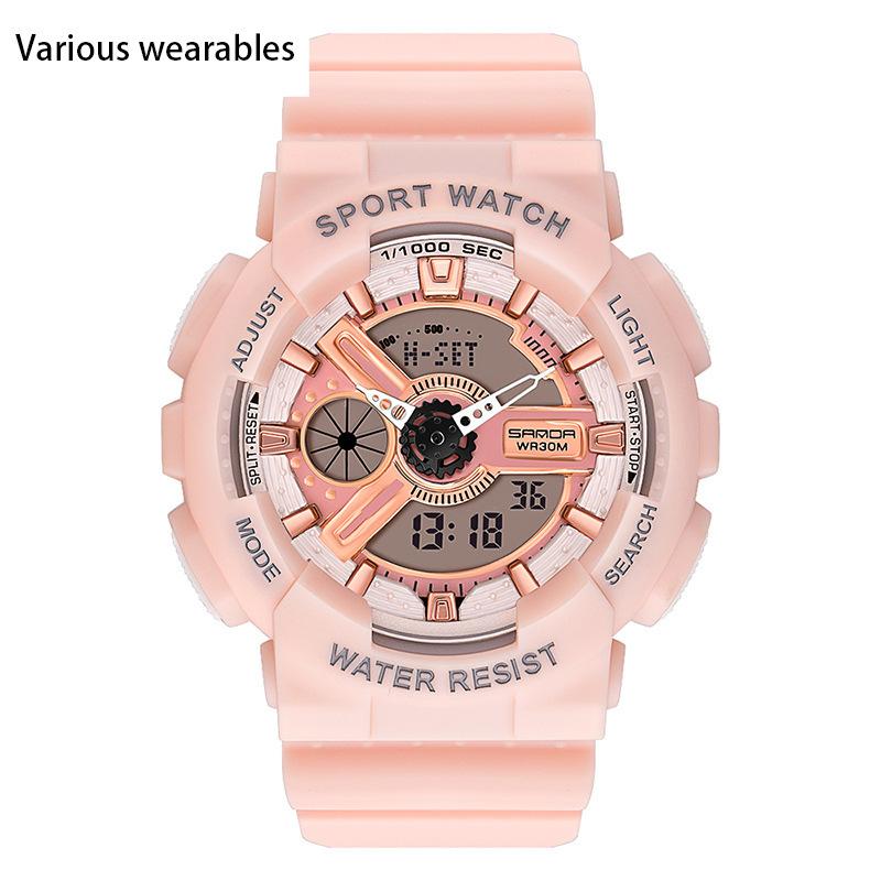 Корейская мода тренд микро бизнес светящиеся электронные спортивные модные студенческие корейские конфеты детские парные часы