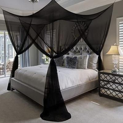 Сексуальная москитная сетка Palace Four Door King/Queen Double Size Home Single Bed Protective от насекомых Outdoor Square Grace White Canopy Net