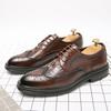 Autumn Men Dress Shoes Fashion Leather Lace -Up Men 'S Casual Shoes British Style Business Office Footwear Formal Shoes Man