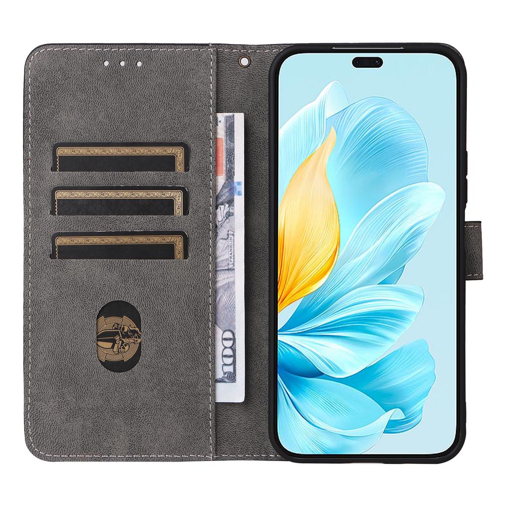 Чехол для Honor 200 Lite Кожаный кошелек с RFID-защитой Чехол для телефона с ремешком