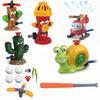 1 Set Water Sprinkler Baseball Game Toy Helicopter Summer Cactus Snail Stump Backyard Outdoor Garden Lawn Ball