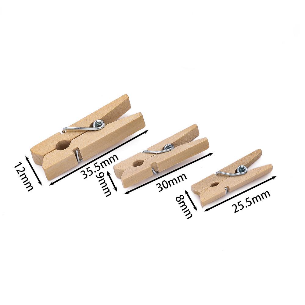 50Pcs Wooden Duck Bill Clip, Wooden Clip Photo Clip Clip Rope Display Clip DIY Decorative Wooden Fixed Color Clip