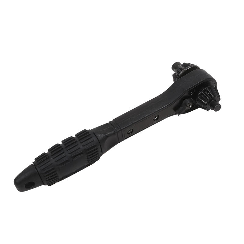 Two In One Practical Drill Chuck Key Wrench Black Ratchet Pro Wrench Tool