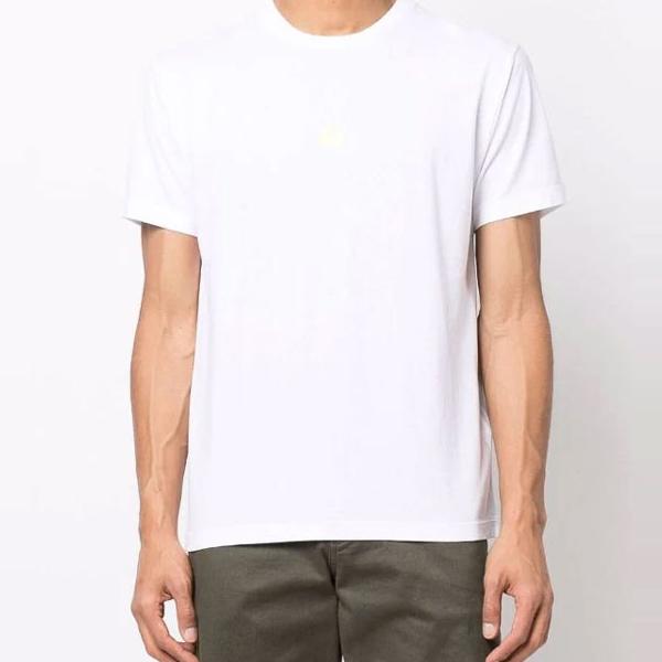 STONE ISLAND Мужская футболка с принтом логотипа SS22, с круглым вырезом, короткий рукав, Белый 76152NS97-V0001