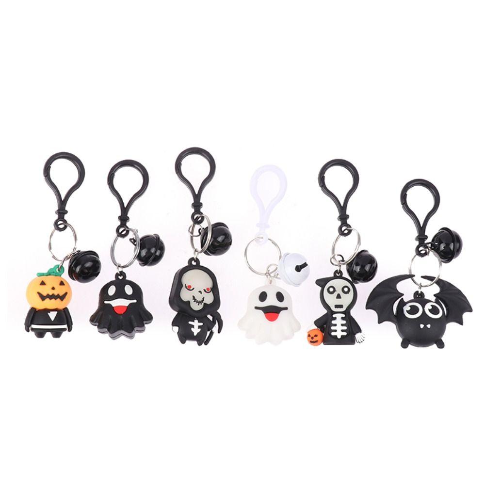Skeleton Halloween Ghost Cartoon Keychain Halloween Skeleton Ghost Keychain Phone Bag Hanging