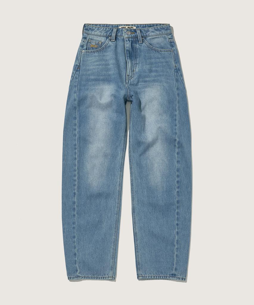 PLAC WOMEN Curved Tapered Denim Pants M71 Mid Blue
