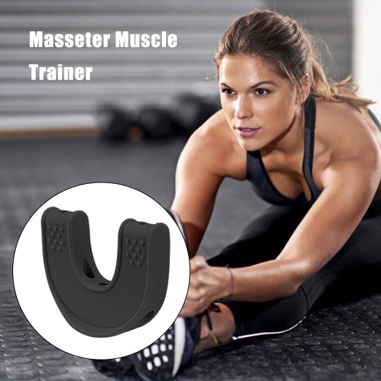 Силиконовый тренажер для челюсти U-образной формы, портативный, для мужчин и женщин, для моделирования мышц лица, укрепления челюстной кости, тренажер для коррекции линии подбородка, тоник для похудения лица