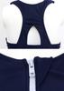 Женский купальник для фитнеса Teddy, набор из 3 предметов с танкини и раздельным верхом, рашгард с коротким рукавом и шорты, спортивный стиль hys1207-A (Синий, размер L (9))
