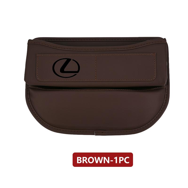 GEFF2 For Lexus Car Seat Gap Slit Organizer Leather Seat Crevice Storage Box Accessories