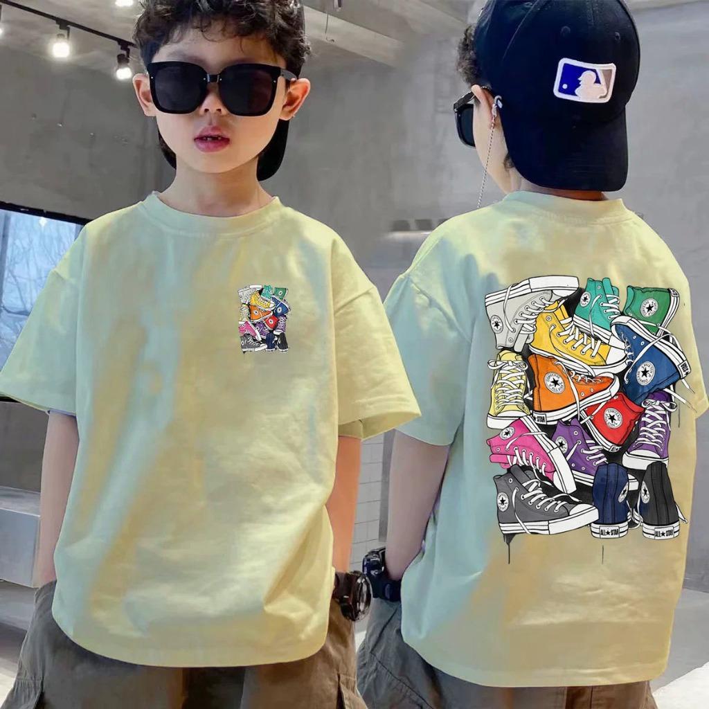 Детская футболка с круглым вырезом, милая, повседневная и легкая