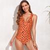 Women's Swimsuit Ruffled One Piece Swimsuit Side Tie Multicolor Sexy Bikini Swimwear