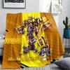 1Pc Bumblebee Print Flannel Blanket, High quality Comfortable for All Seasons, Home Decor, Warmth and Comfort, Perfect for Christmas Gifts