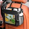 Car Organizer Bag for Back Seat Front Seat or Between Seats Premium PU Leather Hanging Storage Caddy with Tablet Holder Tissue Box Cup Bottle Holders