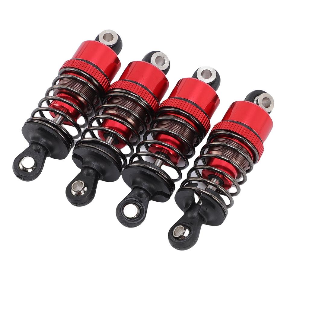 4 Pcs RC Car Shock Absorber 52mm Oil Pressure Damping Aluminum Alloy RC Shock Absorber Damper for 1 10 Model Cars Red