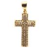 Les Trésors De Lily [L4644] - Gold Plated Pendant 'Cross' White Gold - 30x14 Mm