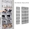 5/10 Pockets Hanging Bag with 2/4 Hooks Storage Bag Shoe Underwear Hanging Holder  for Home Dorm